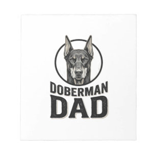 Bloc-note Gravure Papa Doberman Vintage Design pour amateur