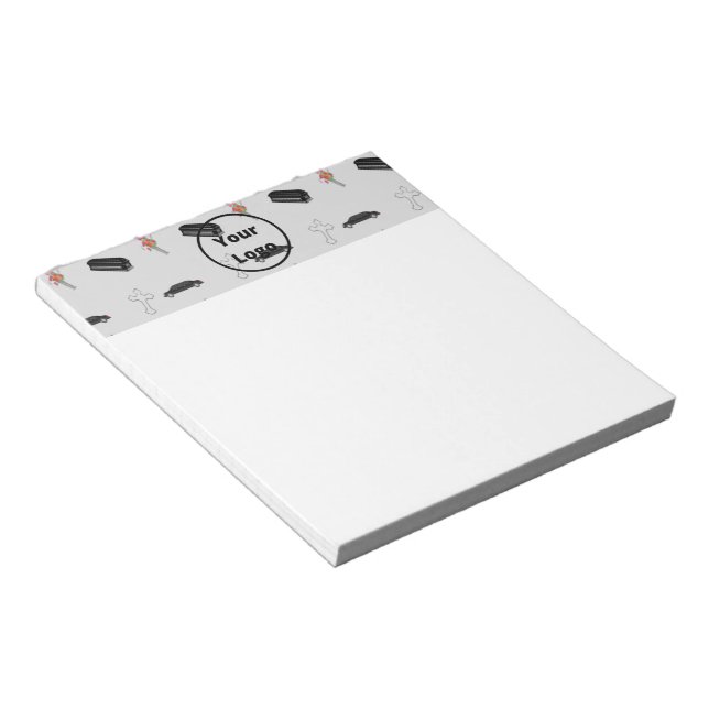 Bloc-note Gray funeral business pattern (Incliné)