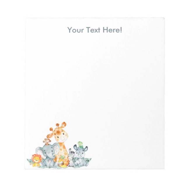 Bloc-note Gray Mint Watercolor Cute (Devant)