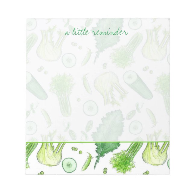 Bloc-note Green Vegetable Fennel Kale Notes de rappel (Devant)