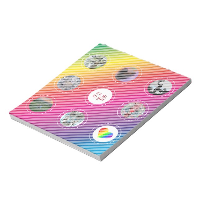 Bloc-note Grille graphique Rainbow (Tourné)