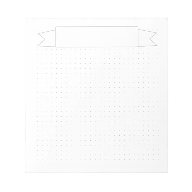 Bloc-note Grille numérique simple avec bannière (Devant)