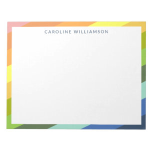 Bloc-note Grilles arc-en-ciel modernes géométriques person