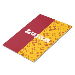 Bloc-note Grilles verticales Zia Soleil Rouge Jaune Nouveau-