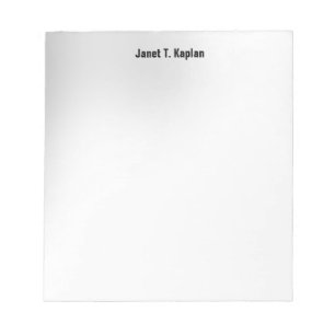 Bloc-note Gris Blanc Simple Moderne Professionnel