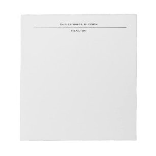 Bloc-note Gris clair simple uni professionnel