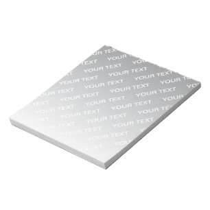 Bloc-note Gris (couleur changeable) Ombre & Motif de texte