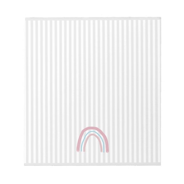 Bloc-note Gris rose arc-en-ciel (Devant)
