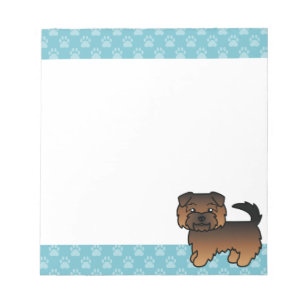 Bloc-note Grizzle Norfolk Terrier Chien Et Bordures Bleues