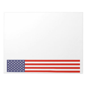 Bloc-note Gros pans de drapeaux américains Étoiles et ray