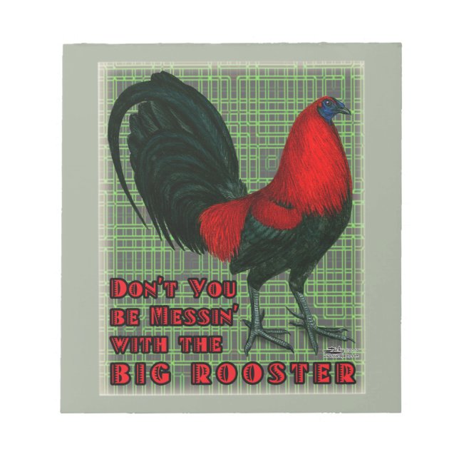 Bloc-note Gros Rooster Rouge (Devant)