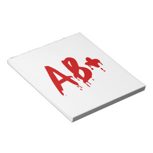 Bloc-note Groupe sanguin AB+ Positif #Hôpital d'horreur