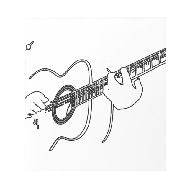 Bloc-note guitare acoustique (Devant)