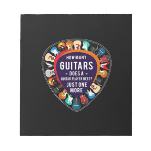 Bloc-note Guitariste Combien de guitares Anniversaire