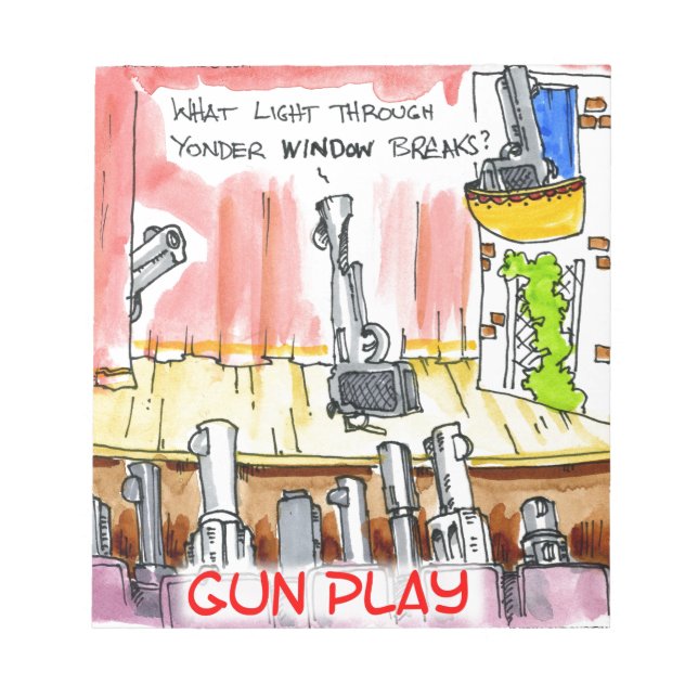 Bloc-note GunPlay Dessin Animé Drôle (Devant)