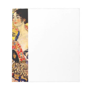Bloc-note Gustav Klimt Lady avec ventilateur