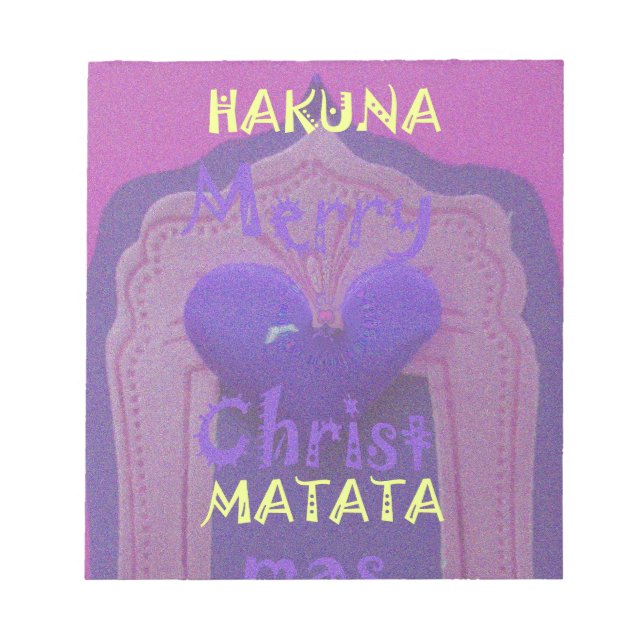Bloc-note Hakuna Matata Merry Christmas Love Design.jpg (Devant)
