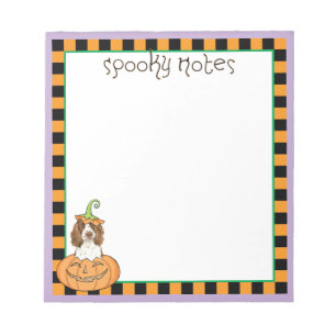 Bloc-note Halloween Anglais Springer Spaniel