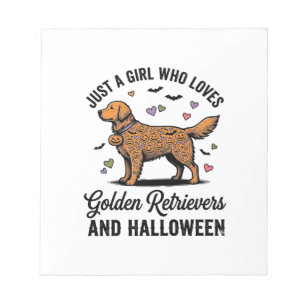 Bloc-note Halloween Chienne Maman Rétrieneur Doré Vintage Ar