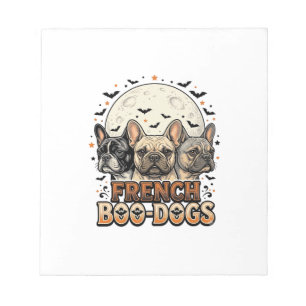 Bloc-note Halloween Frenchie Boo Dogs Drôle Vintage_1
