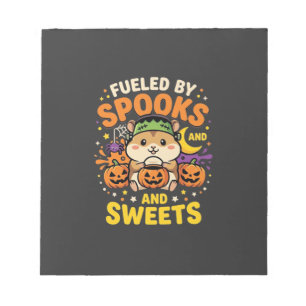 Bloc-note Hamster d'Halloween alimenté par les fantômes et l