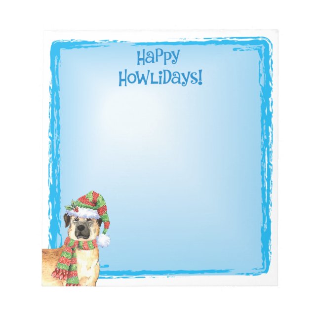 Bloc-note Happy Howlidays Anatolian Shepherd Notepad (Devant)