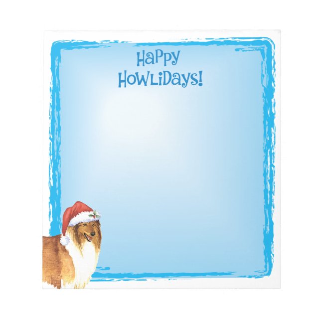 Bloc-note Happy Howlidays Collie (Devant)