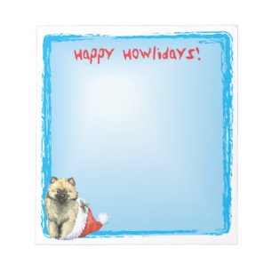 Bloc-note Happy Howlidays Keeshond