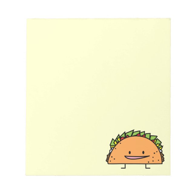 Bloc-note Happy Taco coquille viande de boeuf salsa cuisine  (Devant)