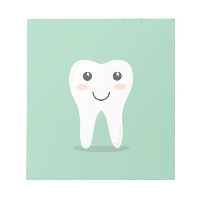 Bloc-note Happy Tooth dessin dentiste brosse à dents brosse (Devant)