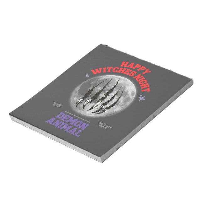 Bloc-note happy witches night demon animal (Tourné)