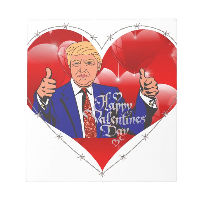 Bloc-note heureux valentines day donald trump (Devant)