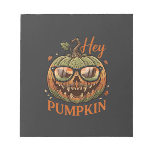 Bloc-note Hey Citrouille Halloween Lanterne Jack Lunettes Mo