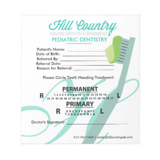 Bloc-note Hill Country PDO Dental Referendum