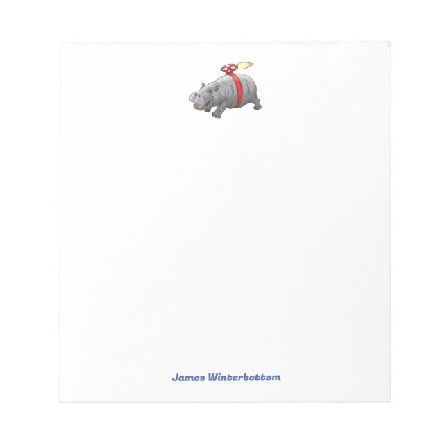 Bloc-note Hippopotame Fusée (Devant)