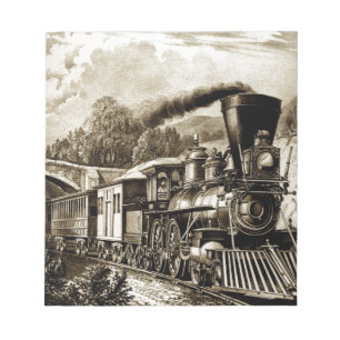 Bloc-note Historique des locomotives des moteurs à vapeur