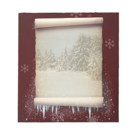 Bloc-note Hivernment Parchment Illustration
