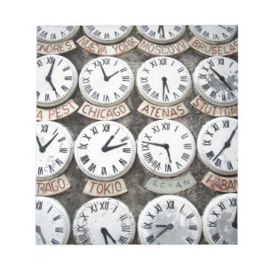 Bloc-note Horloges internationales