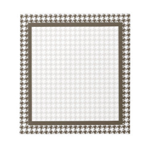 Bloc-note Houndstooth de Brown Combination par Shirley Taylo