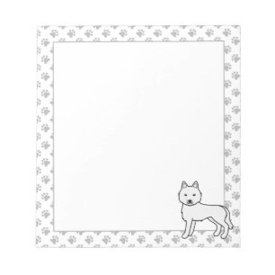 Bloc-note Husky Sibérien Blanc Chien de Dessin Animé Mignon