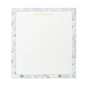 Bloc-note Hydrangea Floral Chic Grand-mère Personnalisable