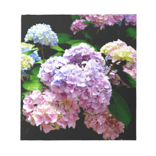 Bloc-note Hydrangea garden, rose, bleu, purple floral