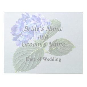 Bloc-note Hydrangée bleu foncé avec Feuilles