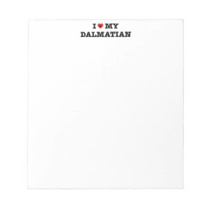 Bloc-note I coeur mon bloc - notes dalmatien