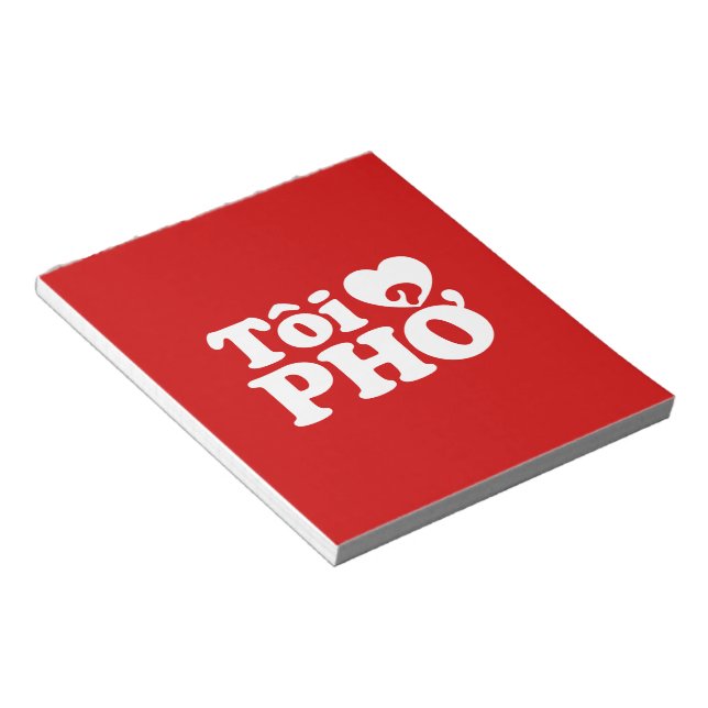 Bloc-note I Heart (Love) Pho (Tôi PHỞ) (Incliné)