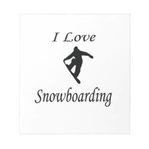 Bloc-note I Love Snowboard