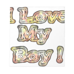 Bloc-note I Loy My Boy Design Cool Collection Vintage Texte