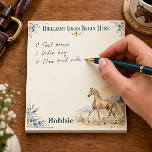 Bloc-note Idées Brillantes Cheval Akhal-Teke Doré Art