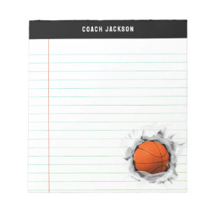 Bloc-note Idées de cadeaux personnalisés de basketball