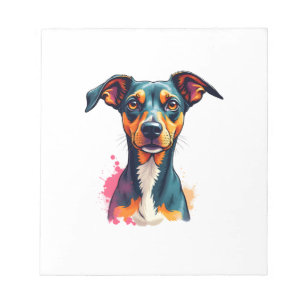 Bloc-note Illustration d'art pop de portrait de chien coloré